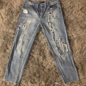 Distressed jeans